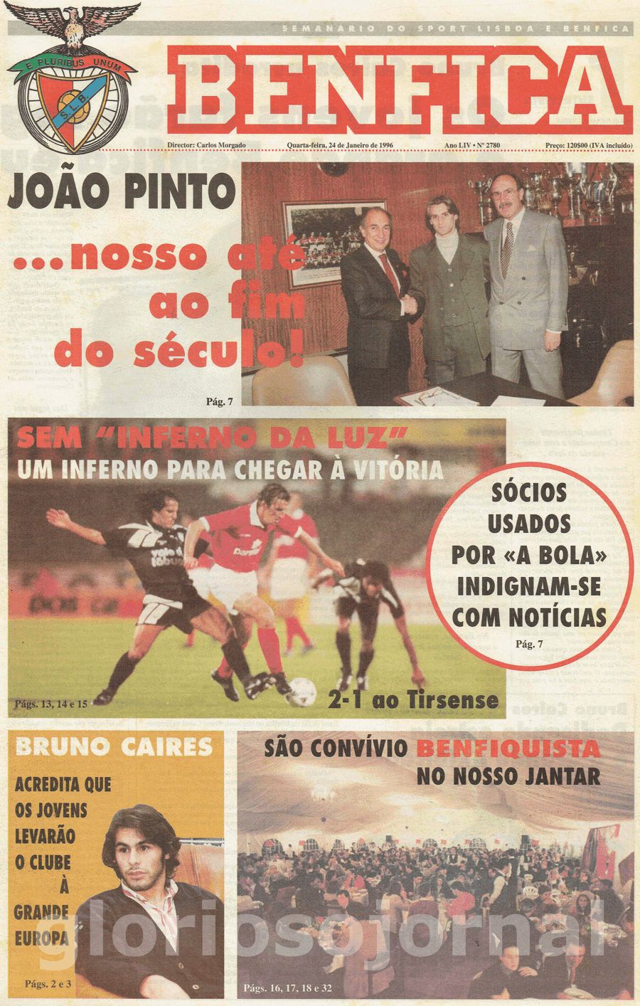 jornal o benfica 2780 1996-01-24